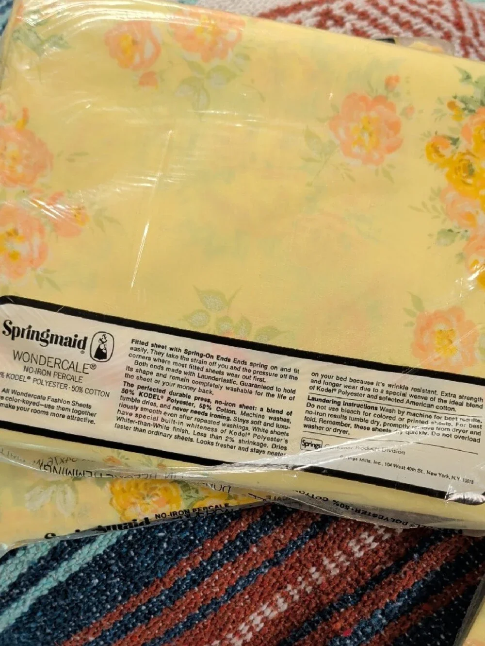 Springmaid Yellow Floral Wondercale No-Iron Percale Sheet Set